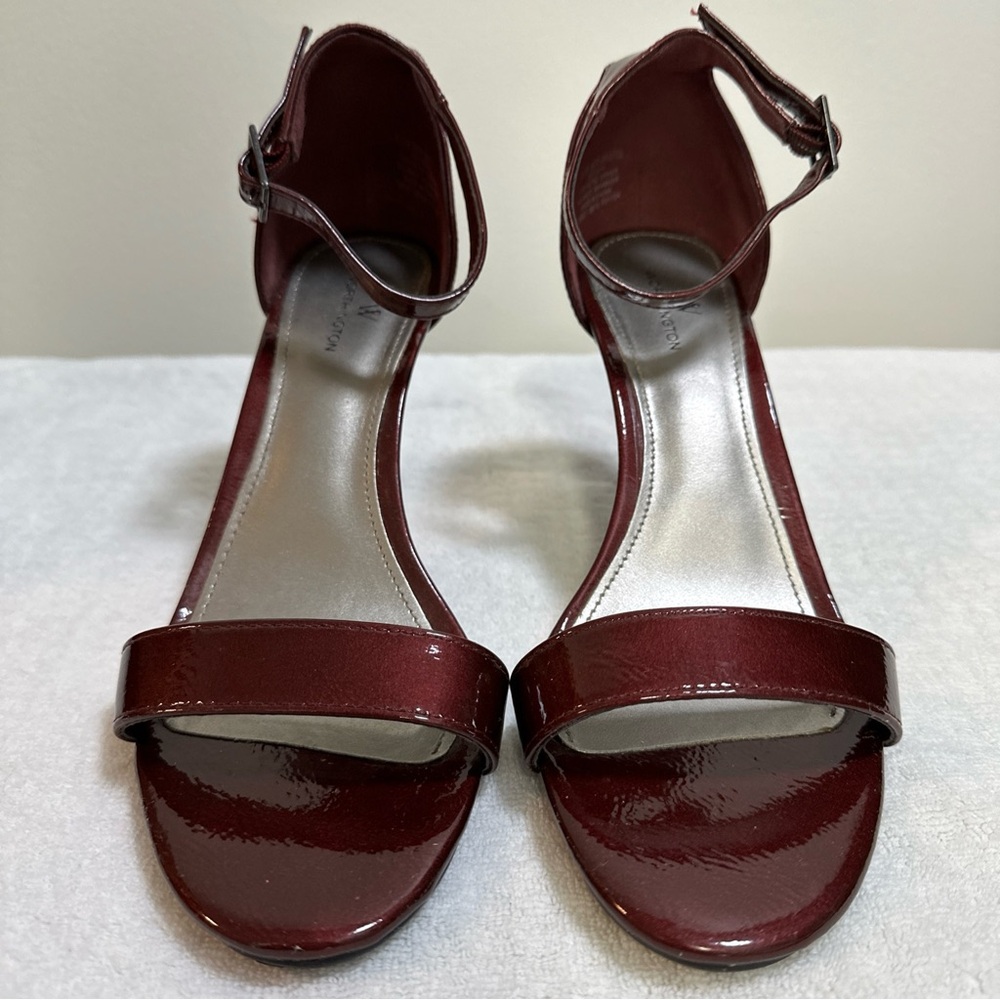 Worthington Womens Wor Bristol Ankle Strap Sandals Stiletto Red/Burgundy 8.5 M